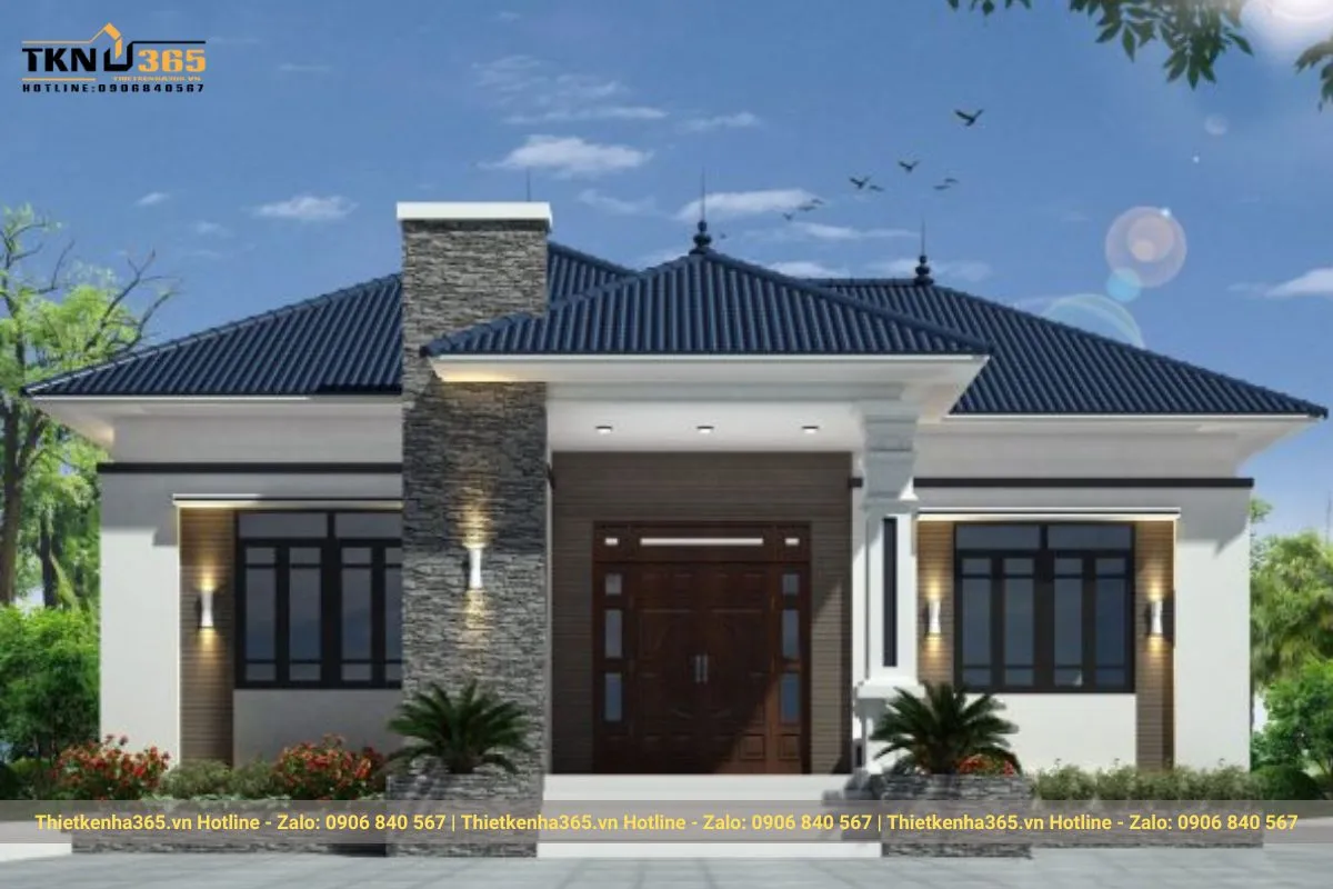 Biệt thự 1 tầng mái Nhật