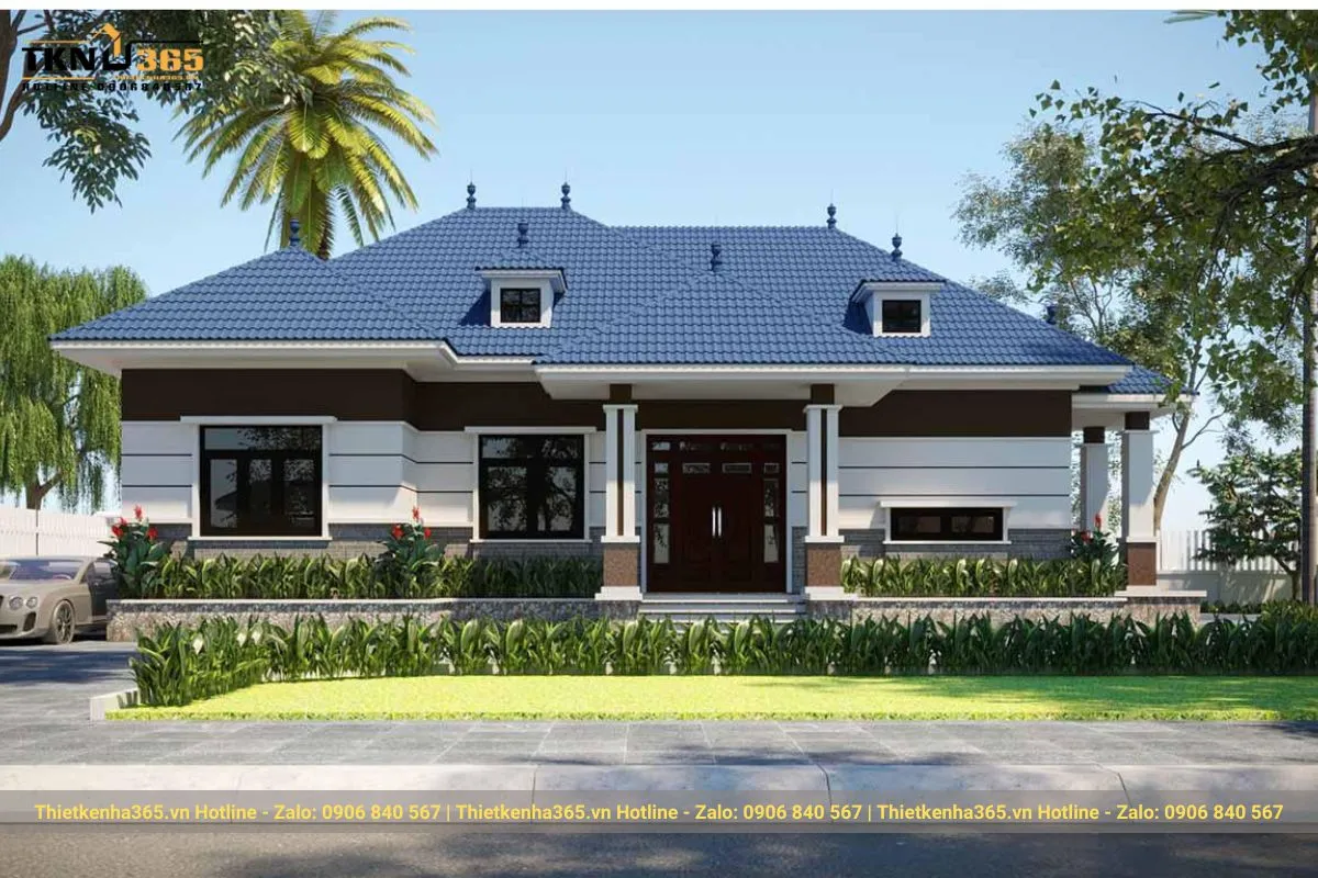 Biệt thự 1 tầng mái Nhật