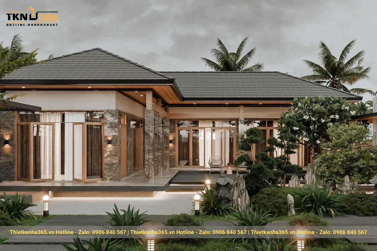 Biệt thự mái Nhật sân vườn