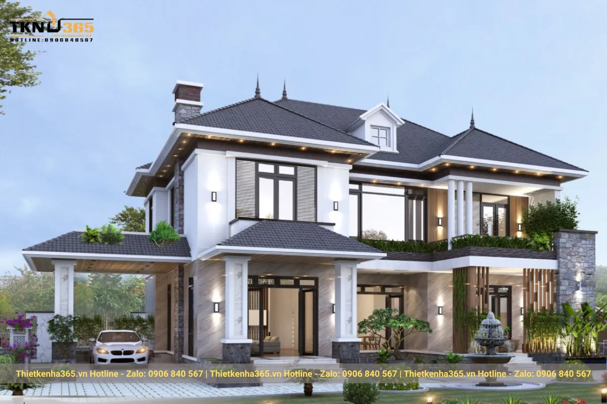 Biệt thự mái Nhật phong cách Châu Âu