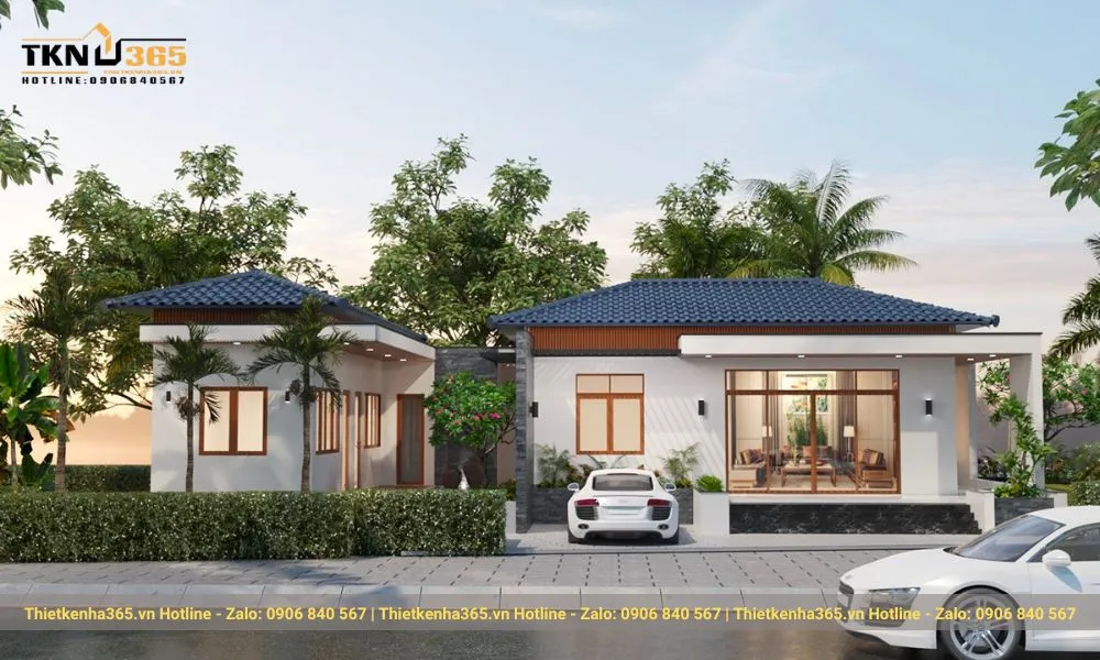 Mẫu biệt thự của anh Hòa (Long An) do Kiến trúc sư Thiết Kế Nhà 365 thực hiện, chú trọng sự tinh tế và tiện nghi trong từng chi tiết.