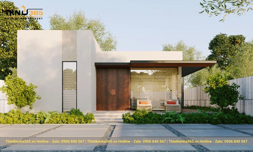 Biệt thự vườn cấp 4 mái bằng mang đến không gian sống đẳng cấp, tiện nghi và gần gũi thiên nhiên.