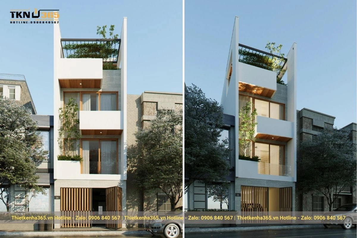 Mẫu nhà đẹp 4 tầng hiện đại