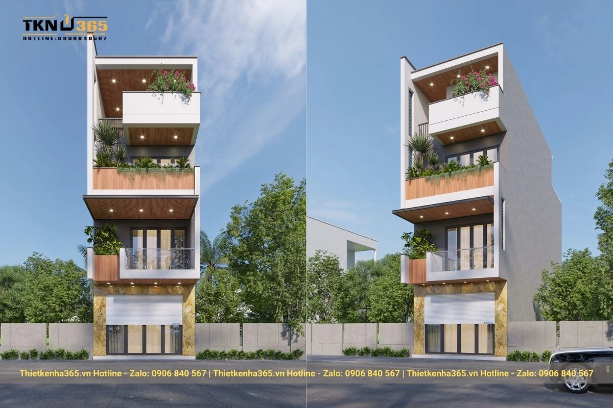 Mẫu nhà đẹp 4 tầng