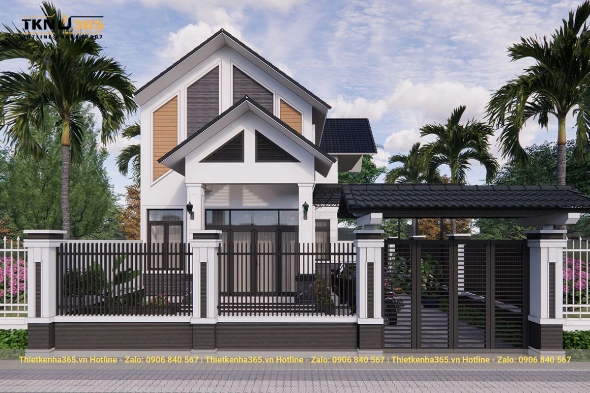 Mẫu nhà thiết kế đẹp có gác lửng