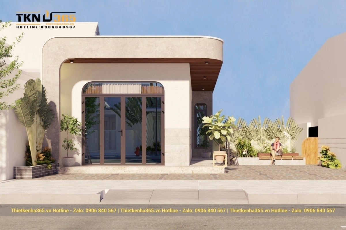 Mẫu nhà đẹp hiện đại 1 tầng 