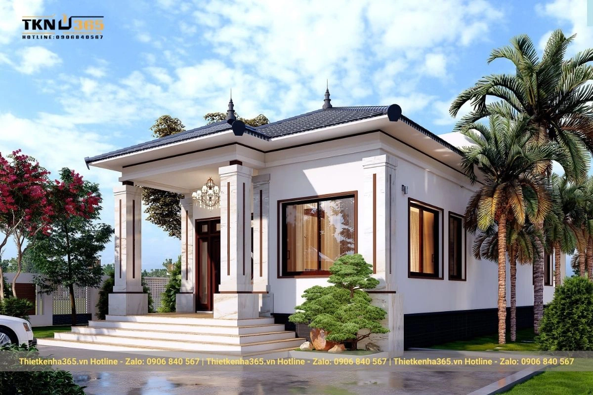 Mẫu thiết kế nhà ở hiện đại mái Nhật 