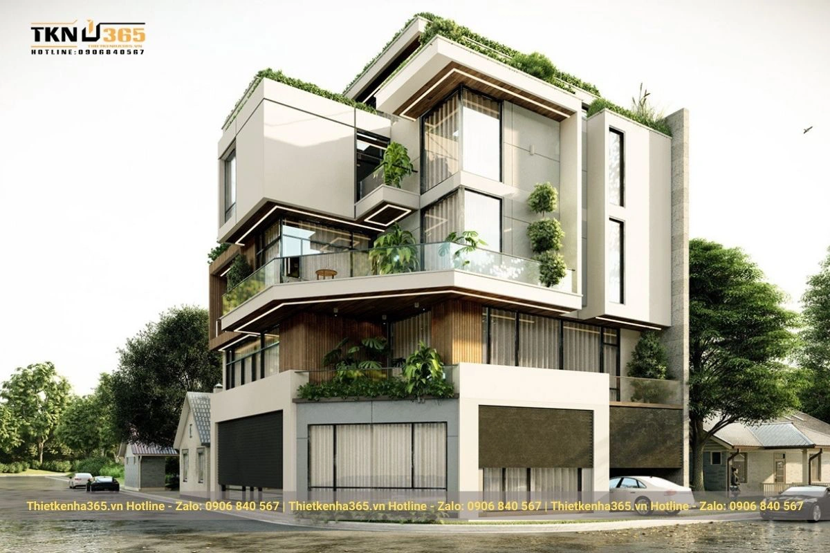 thiết kế nhà có 2 mặt tiền