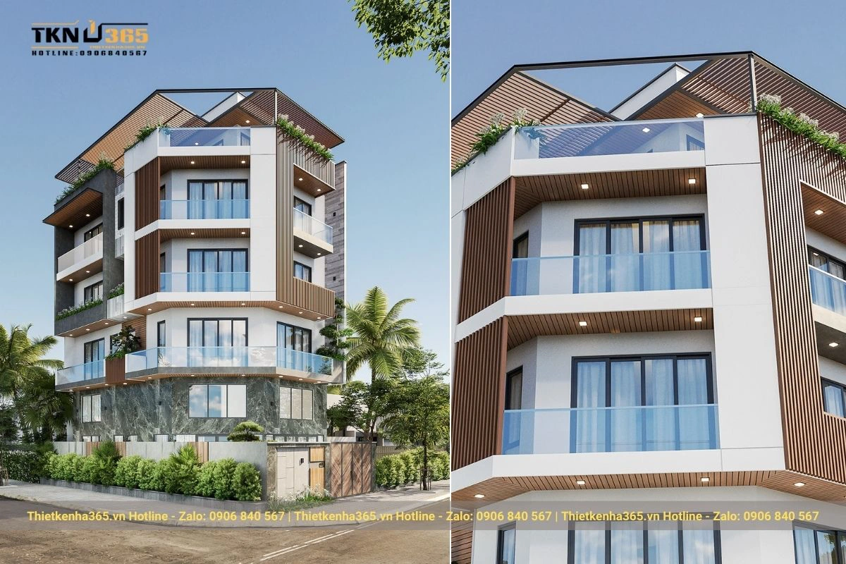 thiết kế nhà có 2 mặt tiền