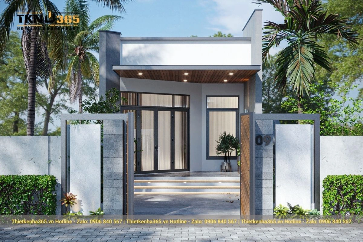 thiết kế nhà 1 tầng đẹp