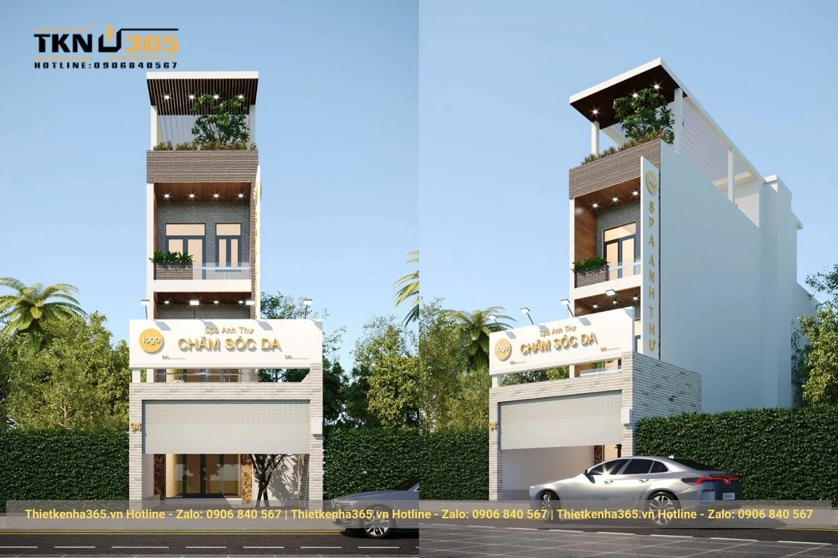 mẫu thiết kế nhà kết hợp kinh doanh