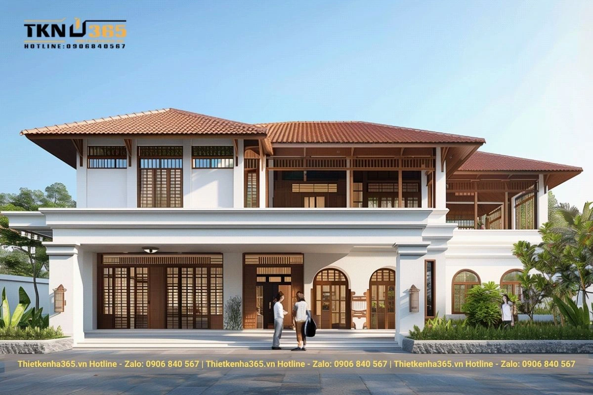 Mẫu nhà vườn đẹp ở vùng quê 