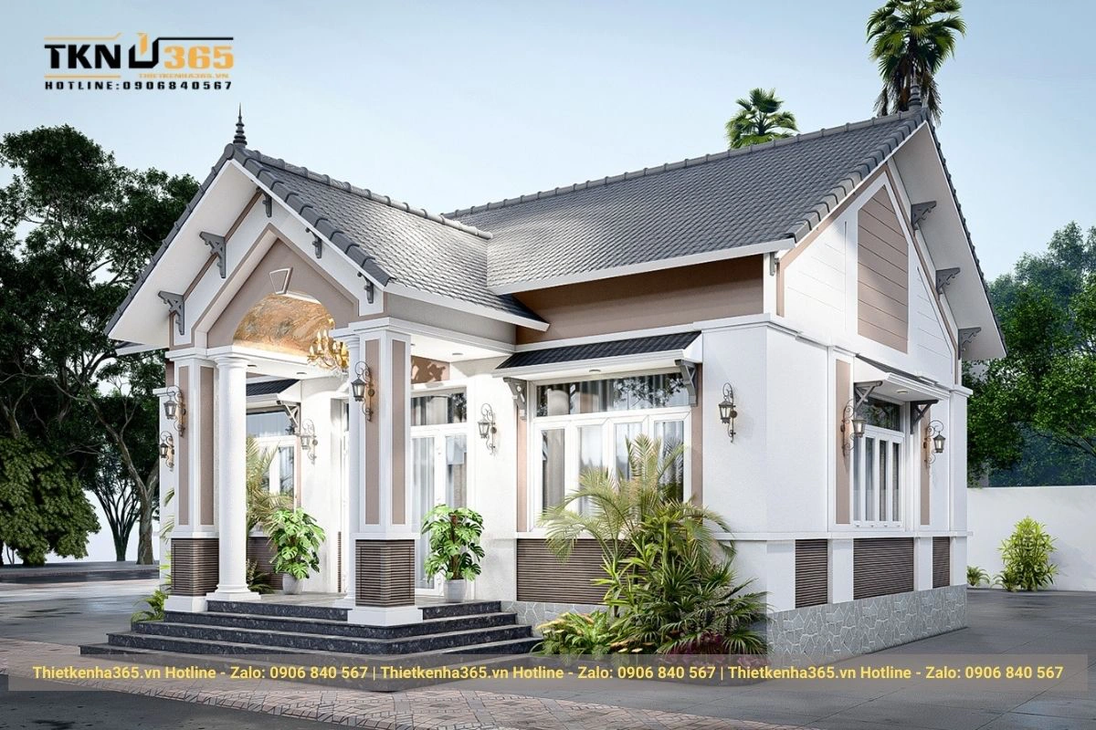 Mẫu nhà vườn đẹp ở vùng quê 