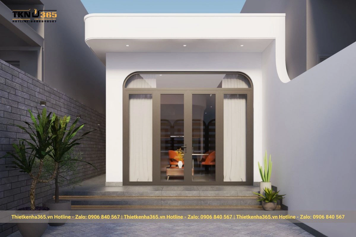 mẫu nhà phố 1 tầng