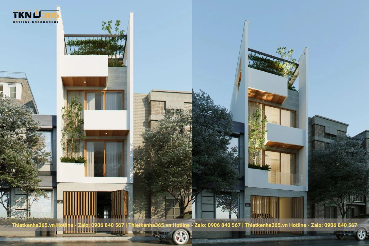 Nhà phố đẹp hiện đại 