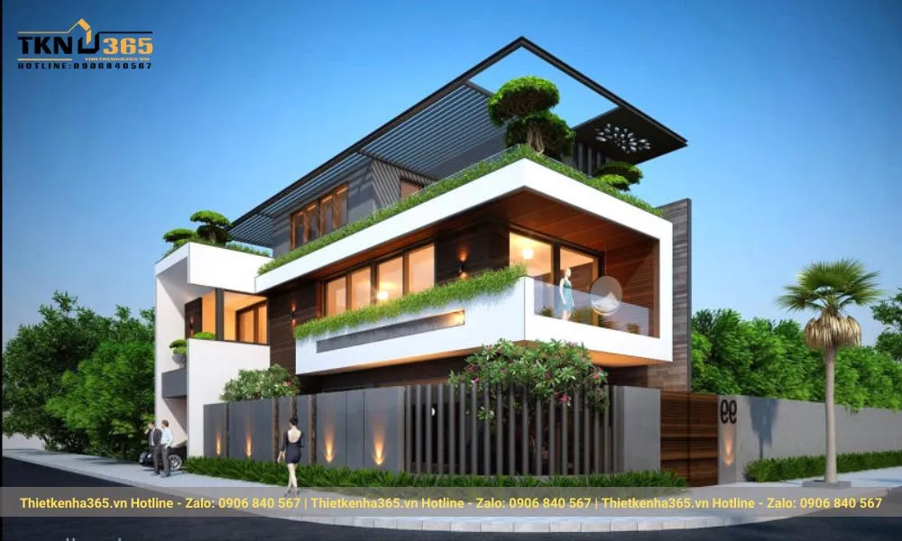 Mẫu nhà ống 2 mặt tiền