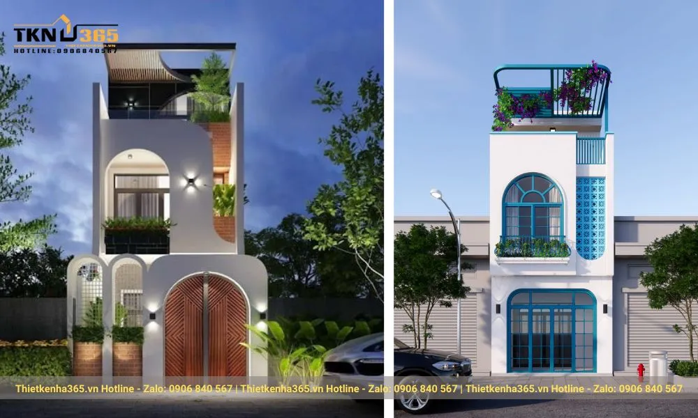 Mẫu nhà ống có tum