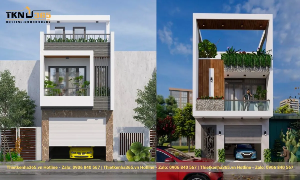 Mẫu nhà ống mái bằng