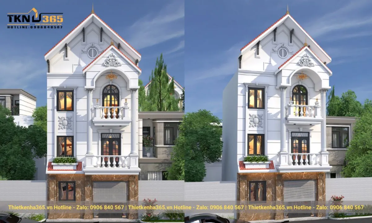 Nhà ống mái Thái đẹp