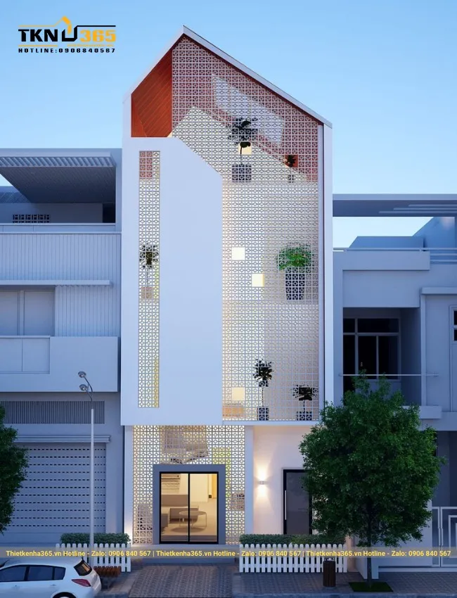 Thiết kế nhà 3 tầng 60m2