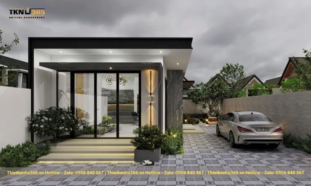 Thiết kế nhà 50m2 1 tầng