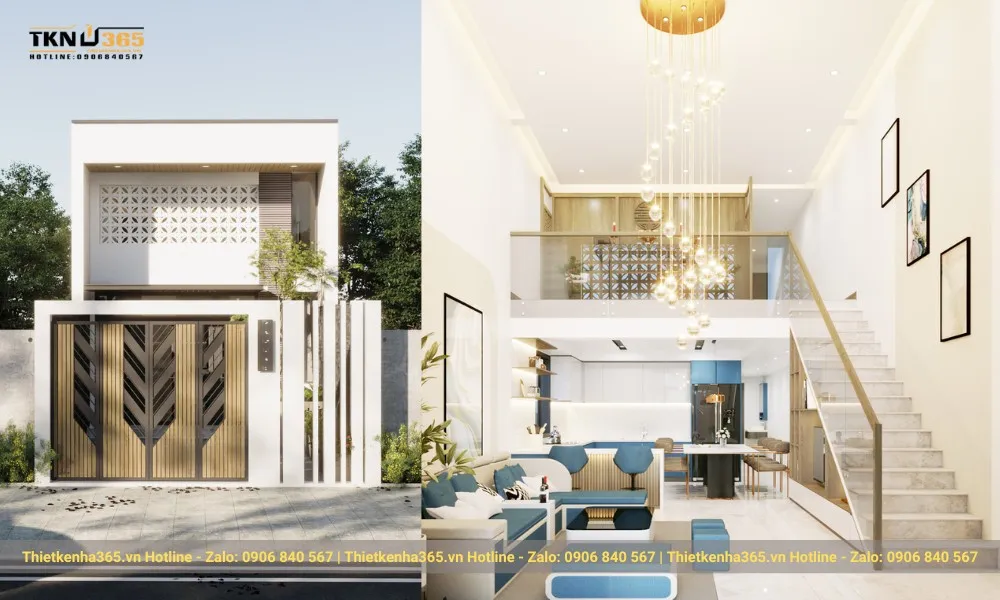 Thiết kế nhà 50m2 1 tầng