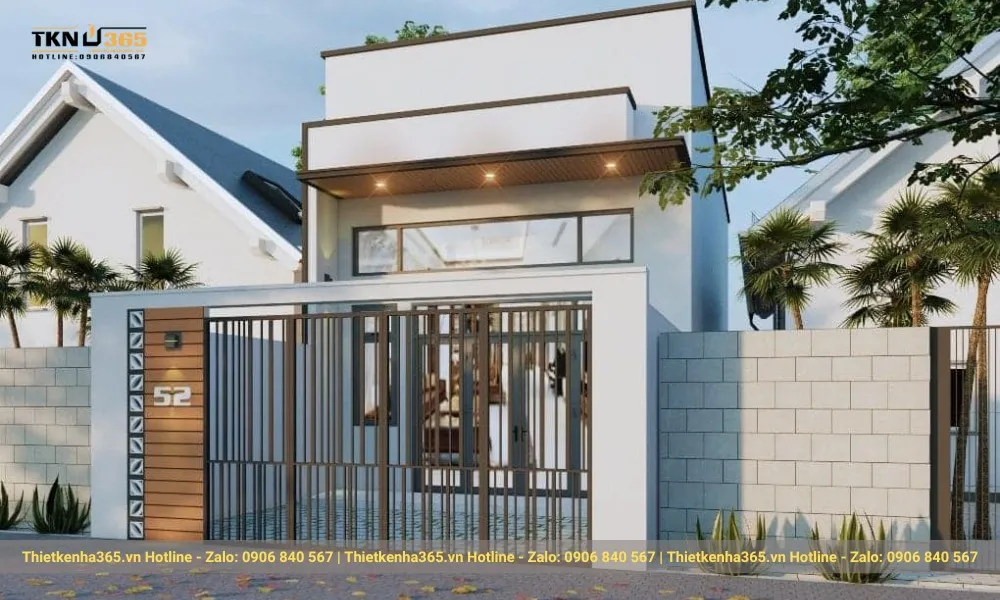 Thiết kế nhà ống 50m2 1 tầng