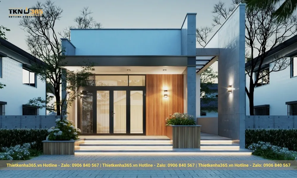 Mẫu nhà đẹp 1 tầng 50m2