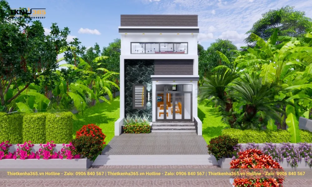 Thiết kế nhà 50m2 1 tầng