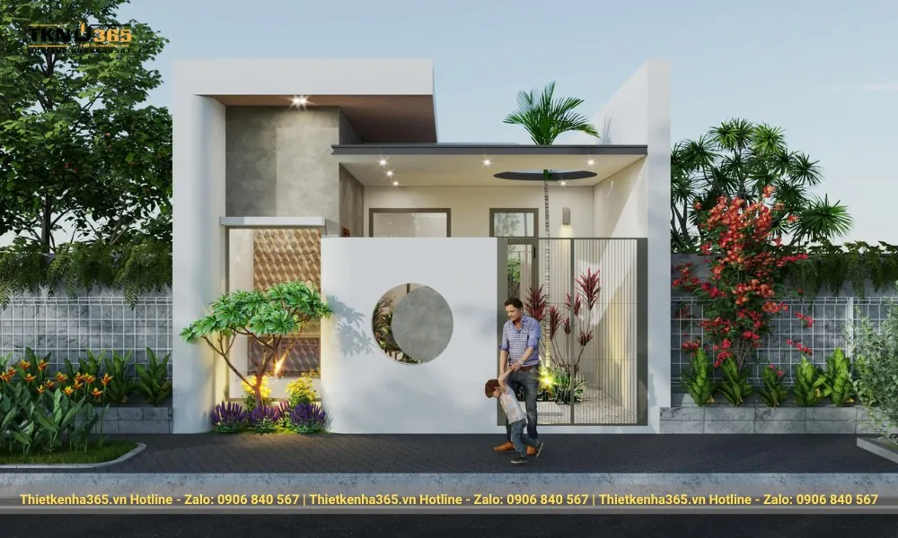 Thiết kế nhà 50m2 1 tầng