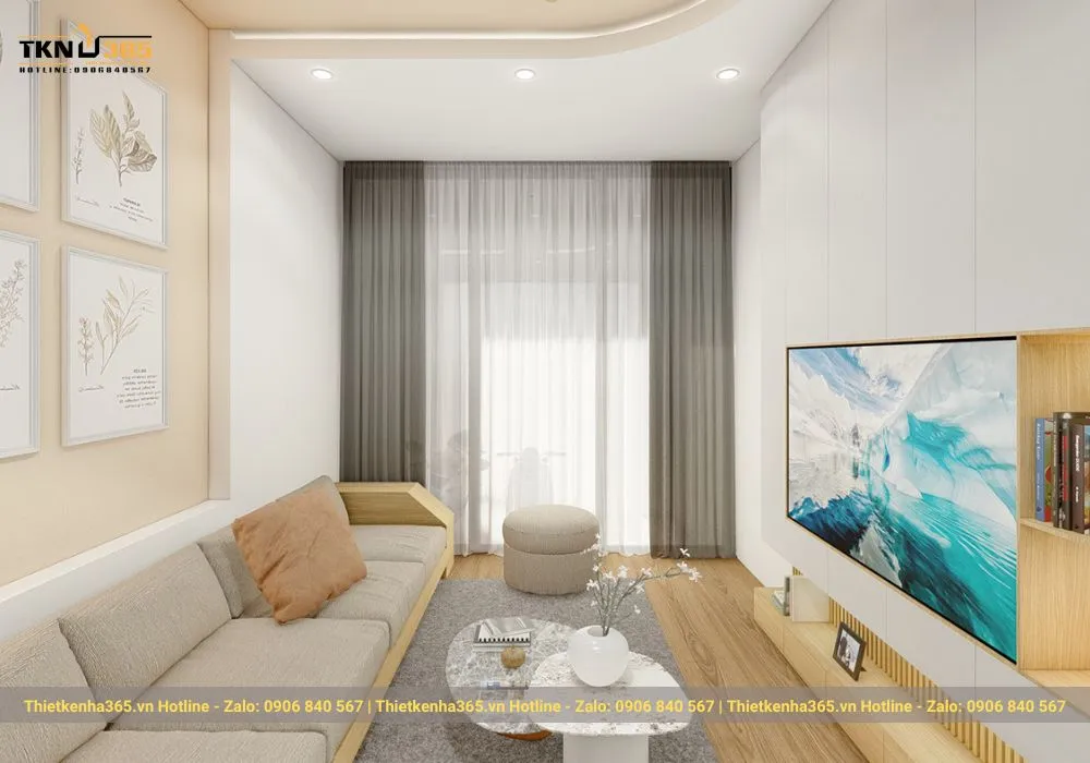 Mẫu nội thất cho nhà ống 3x12m