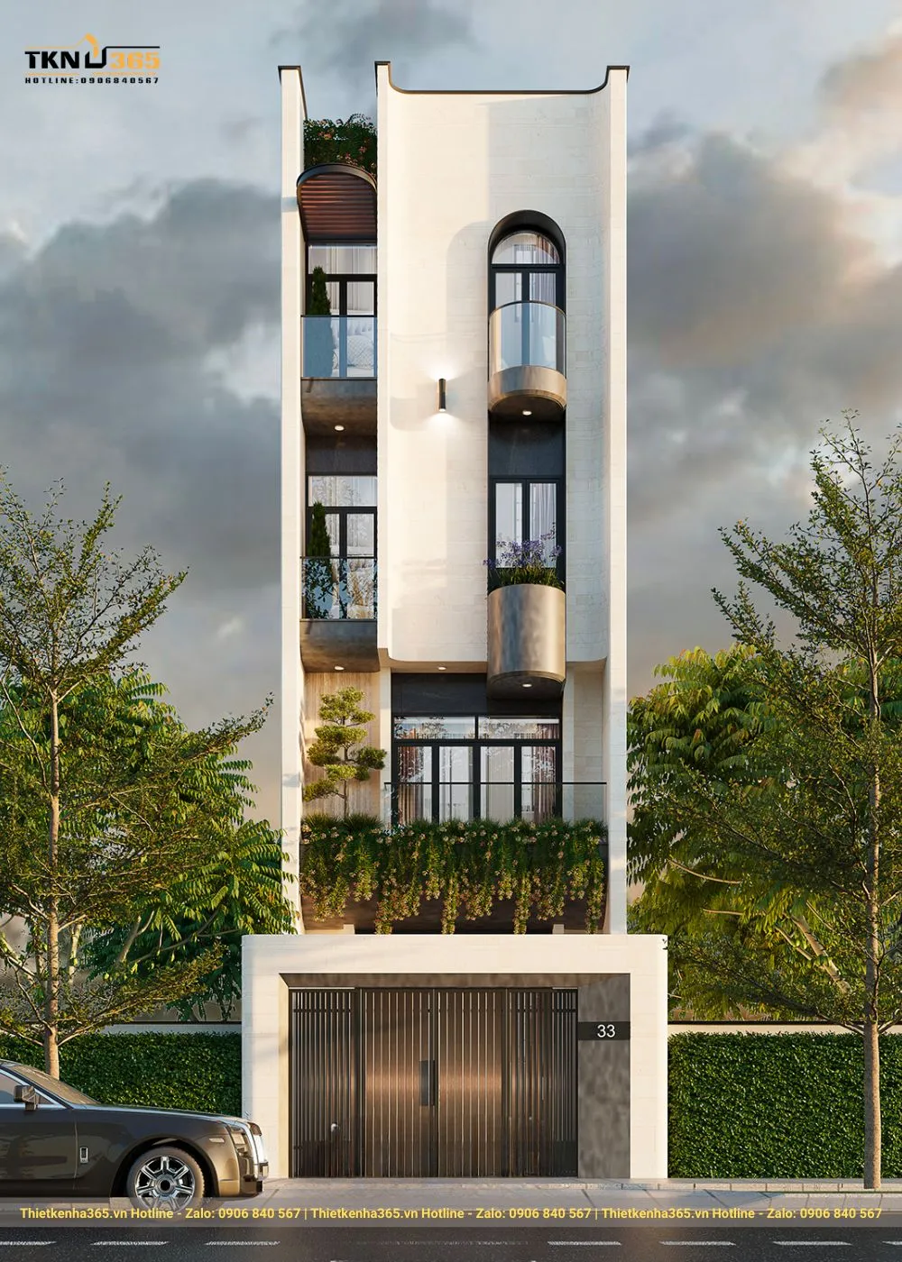 Thiết kế nh&agrave; đẹp 3x15