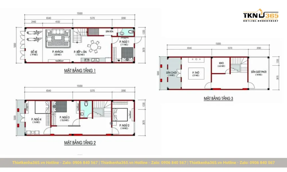 Nh&agrave; ống 3x15
