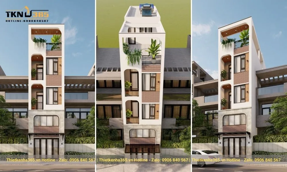 Thiết kế nhà phố đẹp mặt tiền 4m