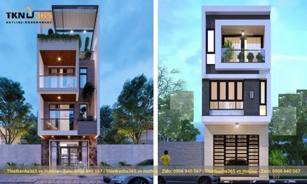 Thiết kế nhà phố lệch tầng