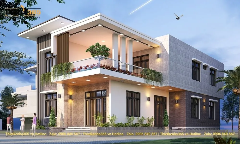 Thiết kế nhà phố 2 mặt tiền