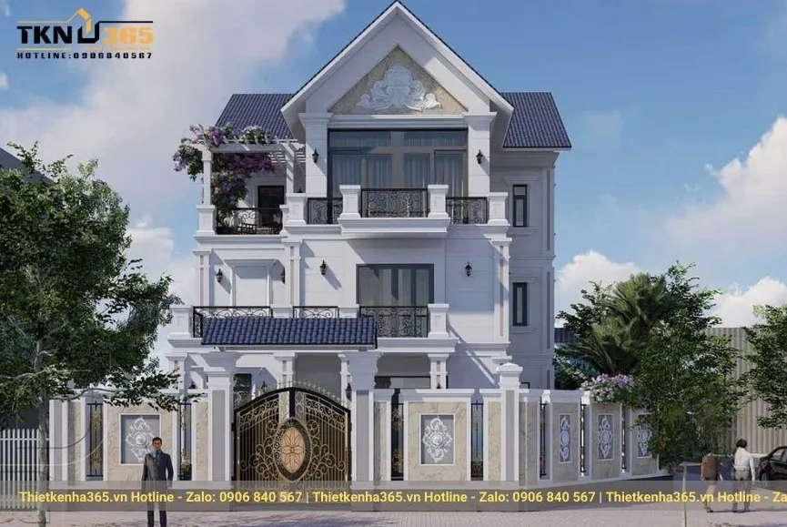 Thiết kế nhà phố kiểu Pháp hoài cổ