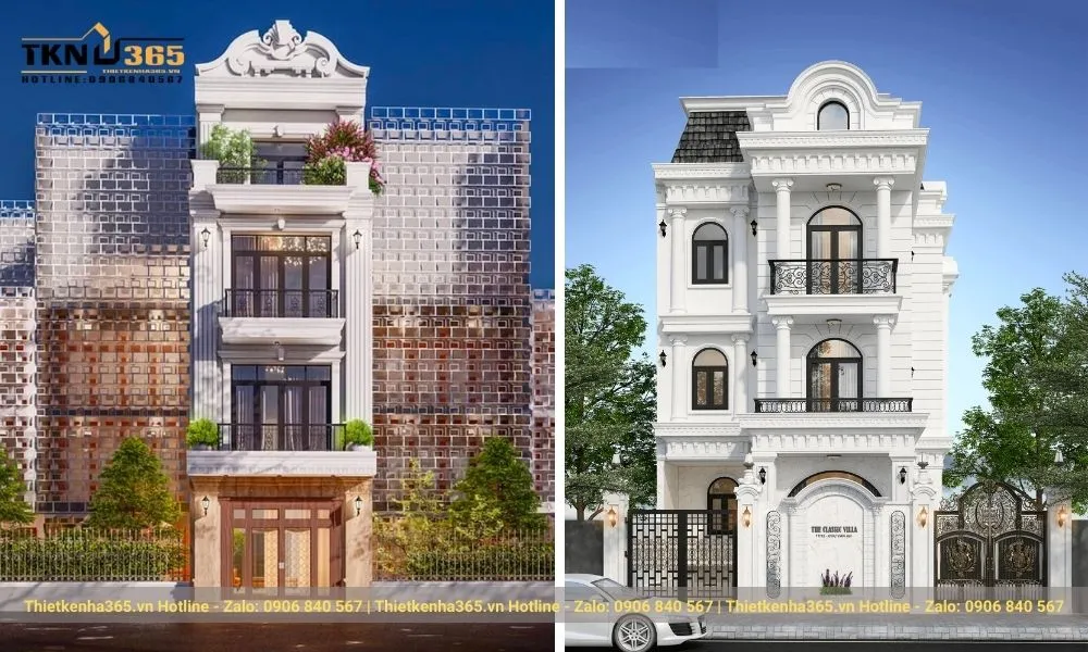 Thiết kế nhà phố kiểu Pháp hoài cổ