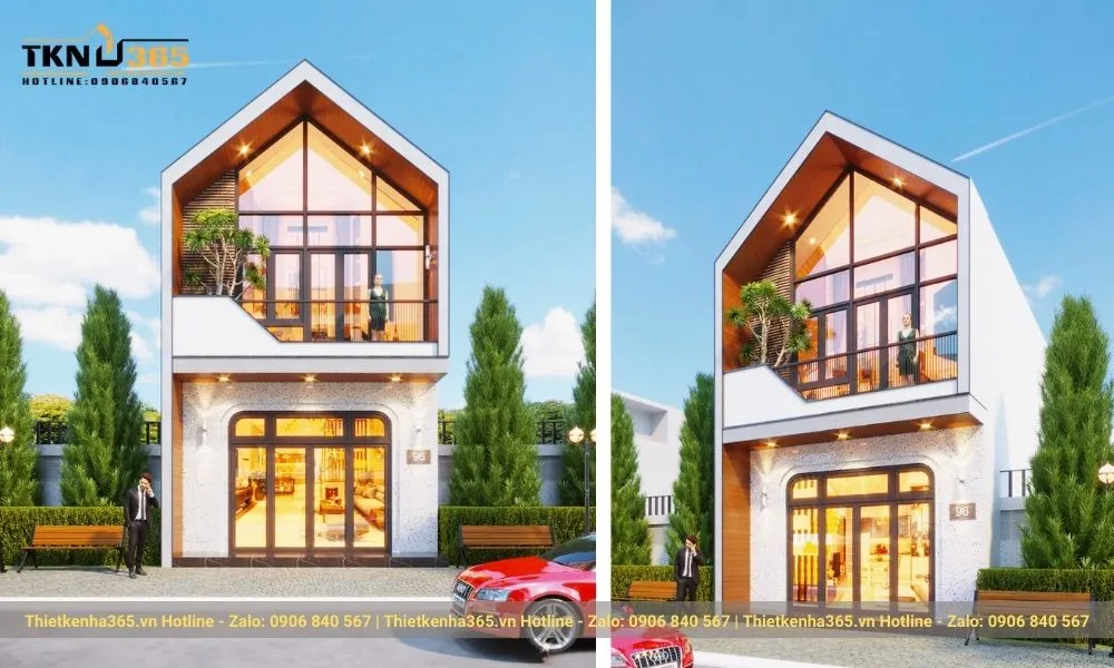 Những mẫu nhà phố đẹp hiện đại 2 tầng