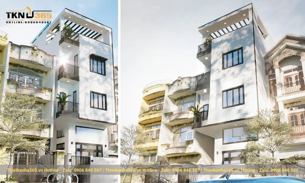 Mẫu nhà phố mặt tiền 5m