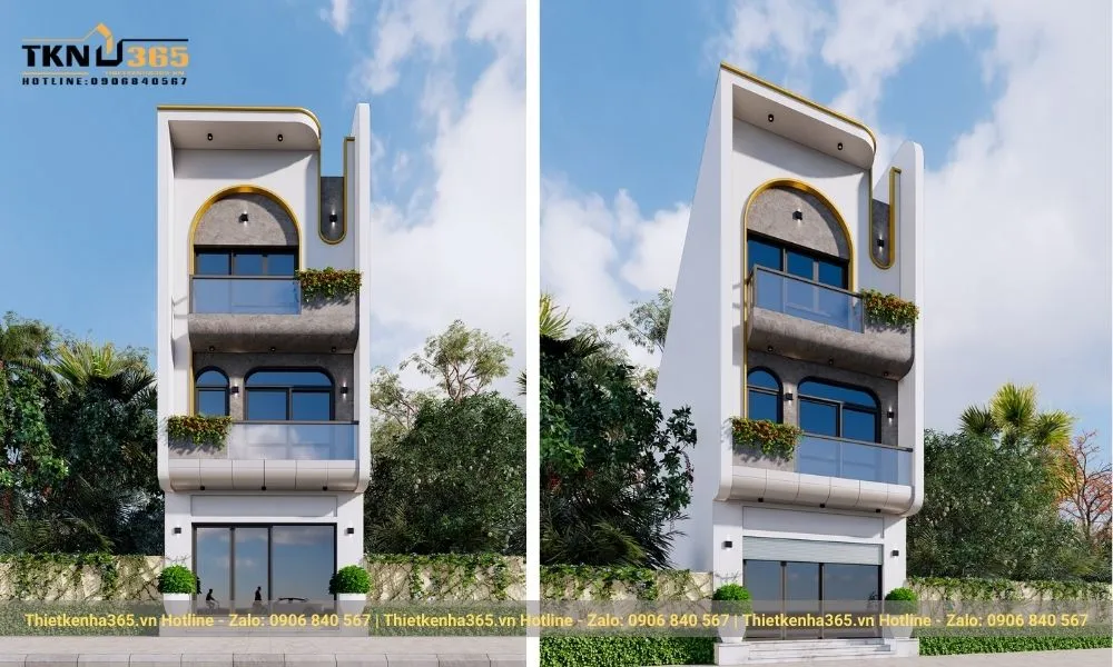 Thiết kế nhà phố 3 tầng