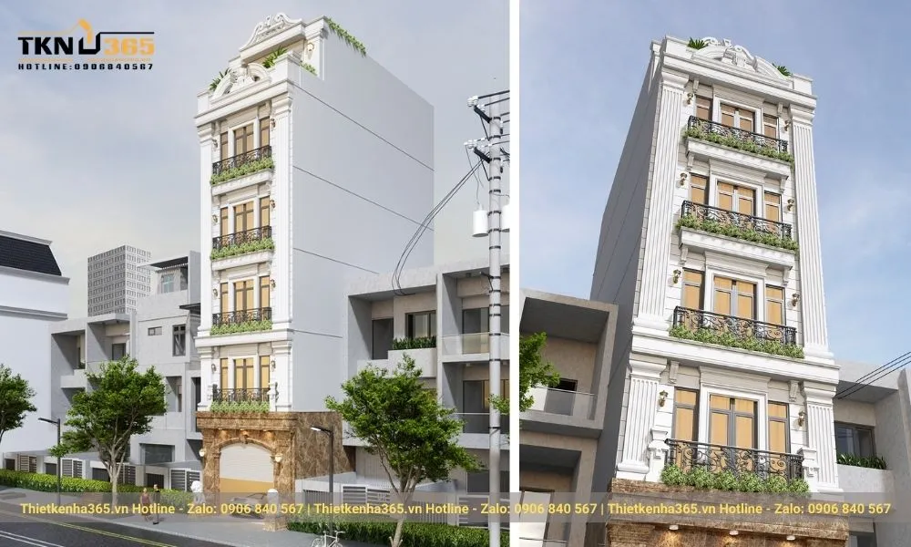 Mẫu thiết kế nhà phố tân cổ điển