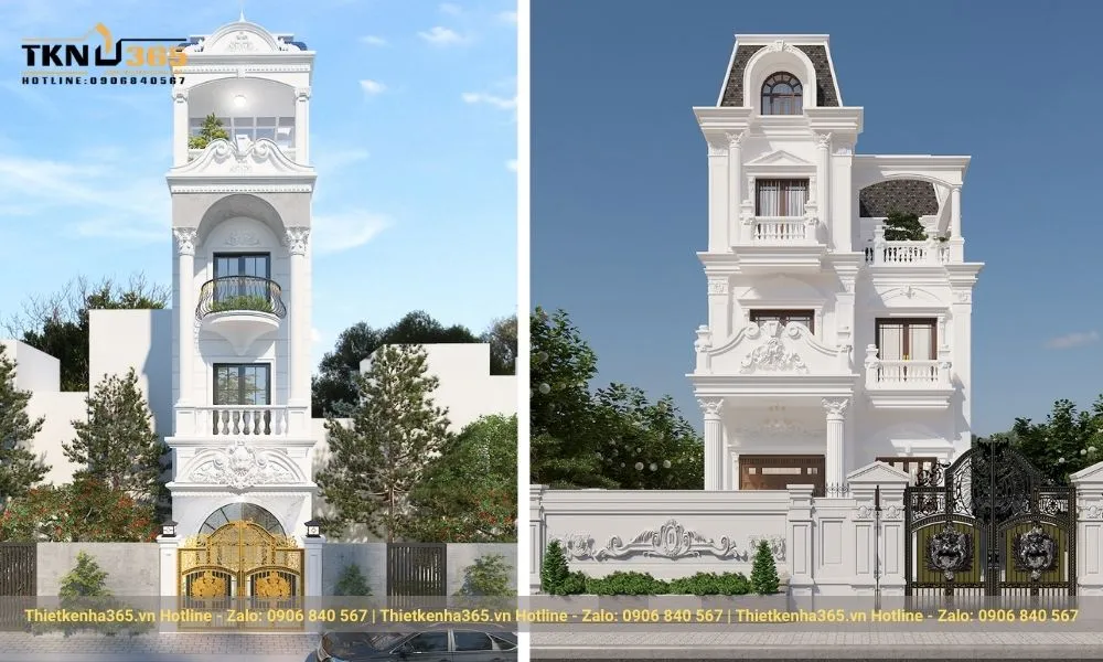 Mẫu nhà phố tân cổ điển