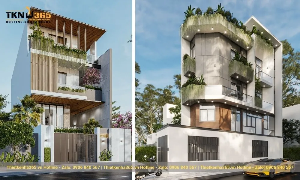 Nhà phố đẹp mái bằng