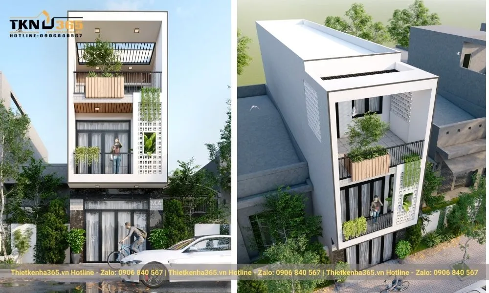 Mẫu nhà phố đẹp mặt tiền rộng 4m