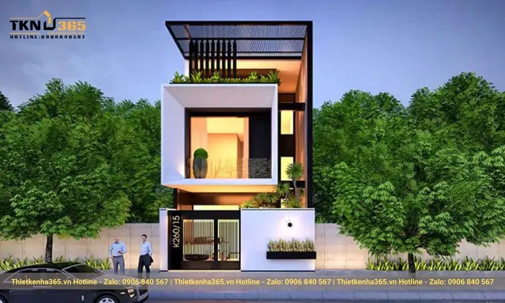 Nhà phố đẹp hiện đại mặt tiền 6m