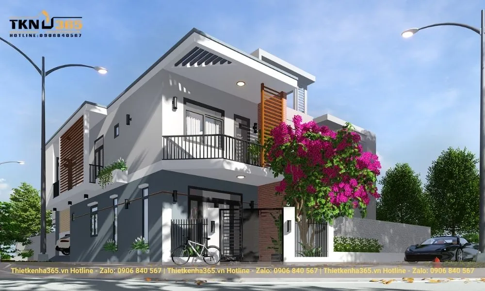 Mẫu nhà phố 2 mặt tiền