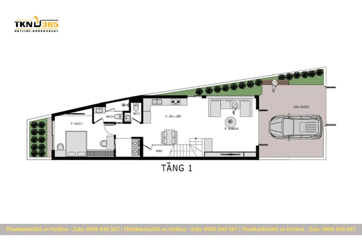 Tư vấn công năng nhà 2 tầng 70m2