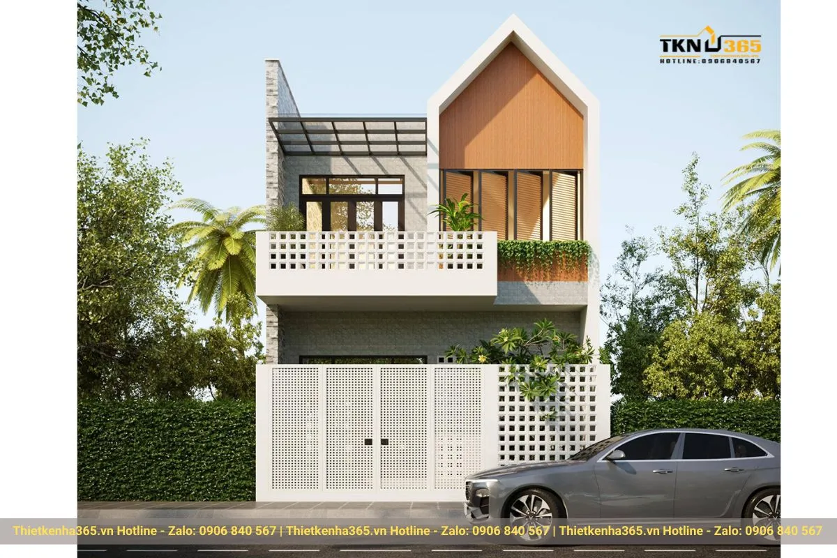 Mẫu nhà vuông 2 tầng 70m2