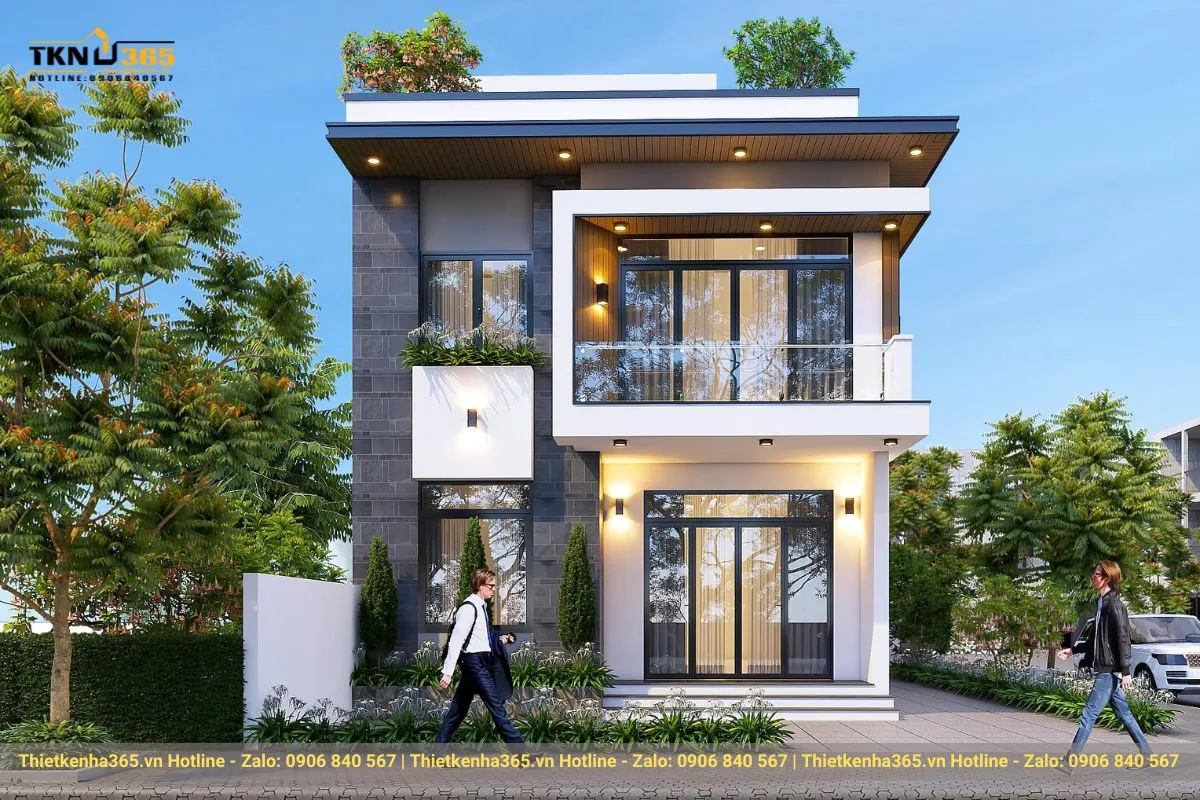 Thiết kế nhà ống 2 tầng 70m2